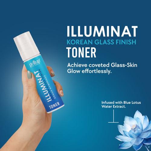 Illuminat Korean Glass Finish Toner with Blue Water Extract: Deep Hydration & Radiance 100ml