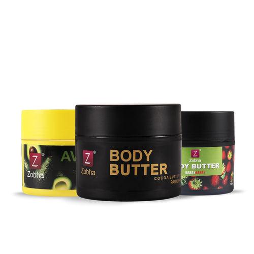 Combo of all 3 Body Butter- Cocoa, Avocado and Berry Berry