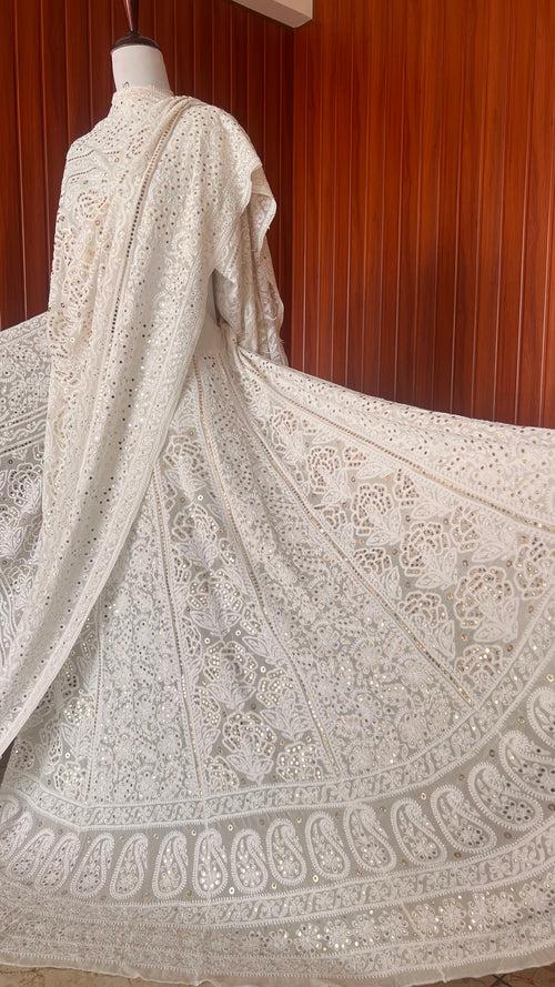 Ruhani Gulaab Chikankari and Heavy Mukaish Lehenga Set