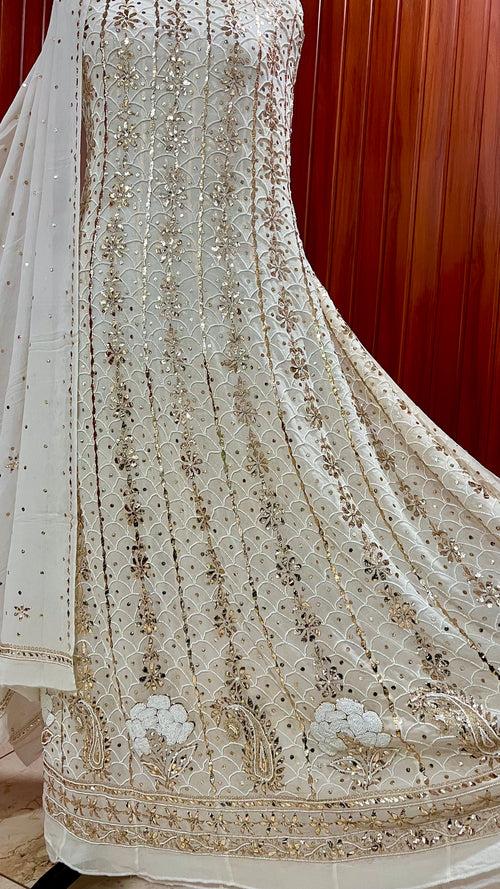 Ruhani Badla and Pearl Embroidered Anarkali Suit