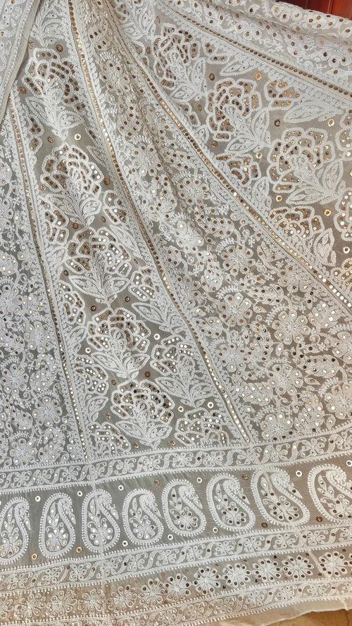 Ruhani Gulaab Chikankari and Heavy Mukaish Lehenga Set