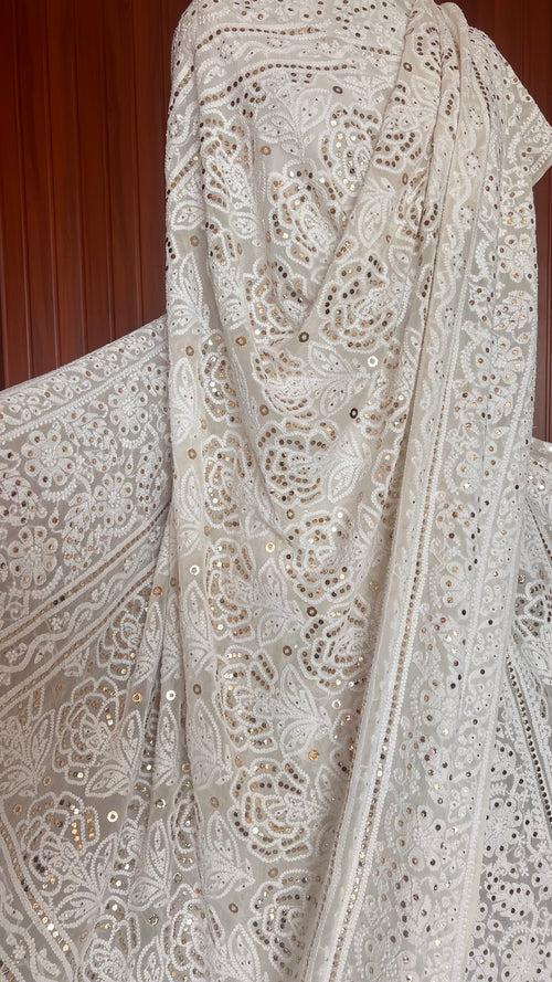 Ruhani Gulaab Chikankari and Heavy Mukaish Lehenga Set