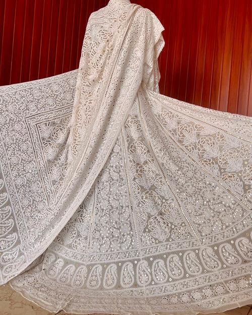 Ruhani Gulaab Chikankari and Heavy Mukaish Lehenga Set