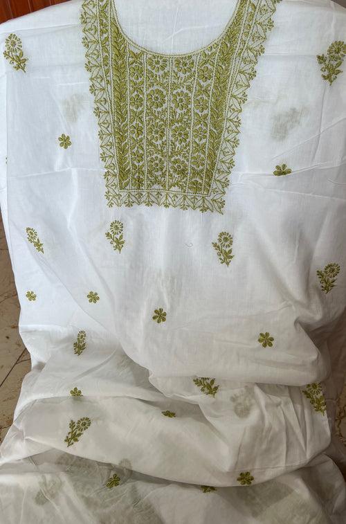 Pure Mulmul fine Chikankari Kurta and Dupatta