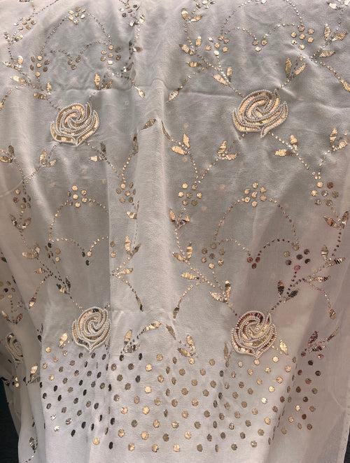 Ruhani Ivory Badla and Pearl Embroidered Kurta & Dupatta Set