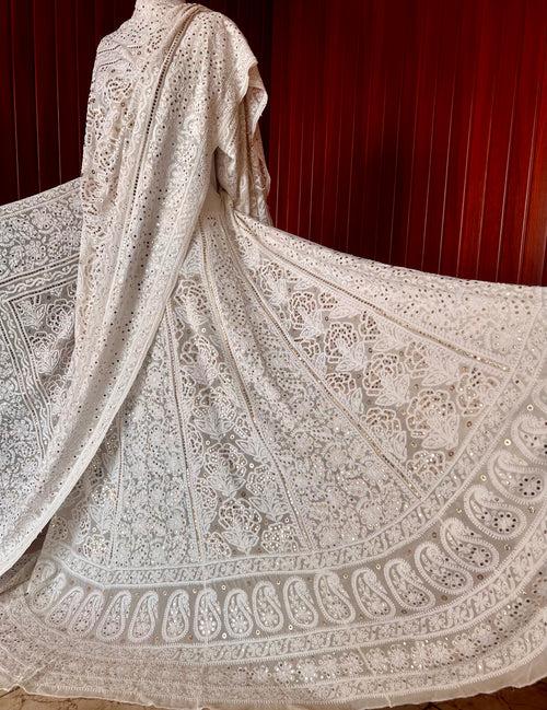 Ruhani Gulaab Chikankari and Heavy Mukaish Lehenga Set