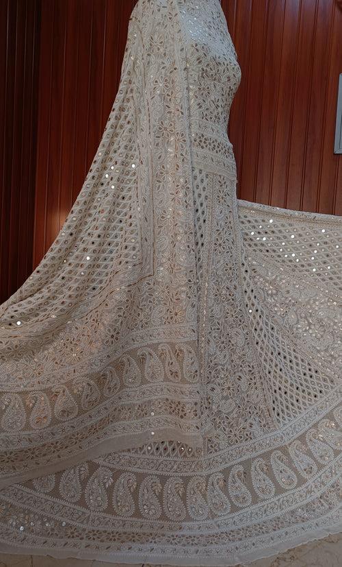 Ruhani Chikankari Mirror Gota Patti Wedding Lehenga