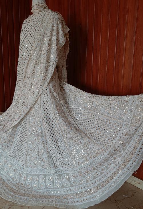 Ruhani Chikankari Mirror Gota Patti Wedding Lehenga