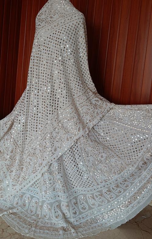 Ruhani Chikankari Mirror Gota Patti Wedding Lehenga