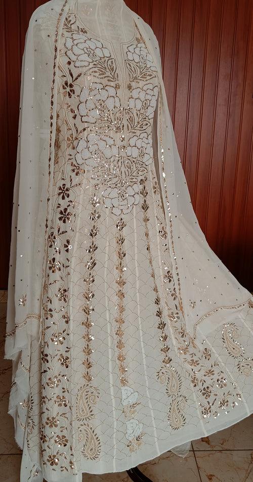 Ruhani Badla and Pearl Embroidered Anarkali Suit