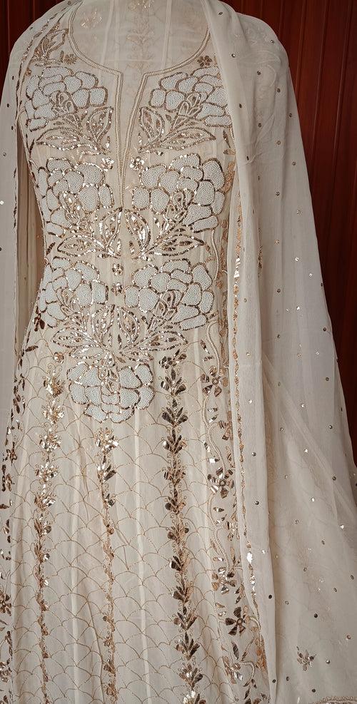 Ruhani Badla and Pearl Embroidered Anarkali Suit