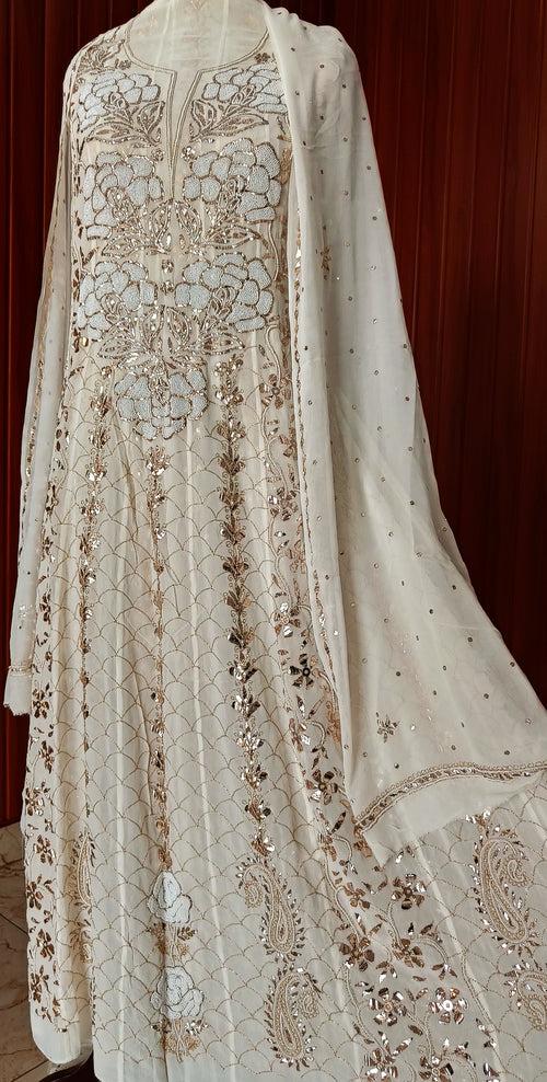 Ruhani Badla and Pearl Embroidered Anarkali Suit