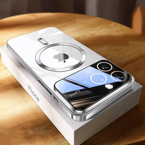 iPhone 15 Series Luxury Magnetic Glass Lens Protector Case