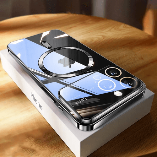 iPhone 15 Series Luxury Magnetic Glass Lens Protector Case