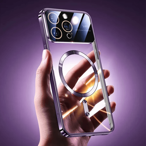 iPhone 15 Series Luxury Magnetic Glass Lens Protector Case