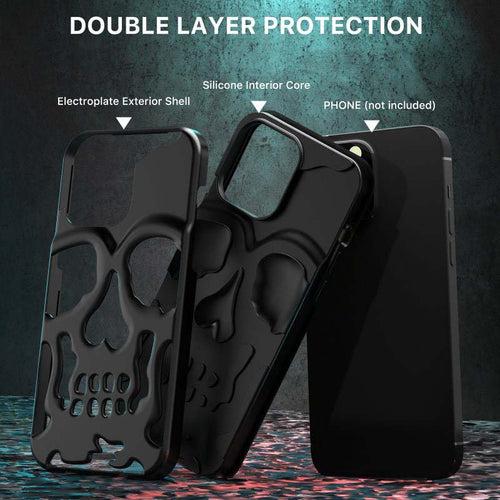 iPhone 12 Series New Electroplating Unique Skull Phone Case