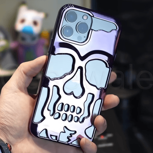 iPhone 12 Series New Electroplating Unique Skull Phone Case