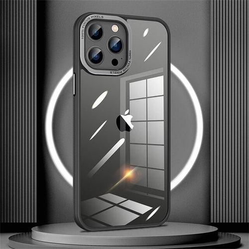 iPhone 14 Series Luxury Shockproof Acrylic Case with Metal Camera Protection