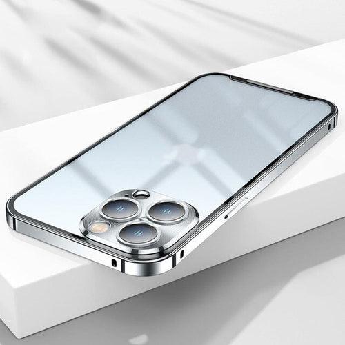 iPhone 15 Series Metal Lock Bumper Case with Lens Ring Protection