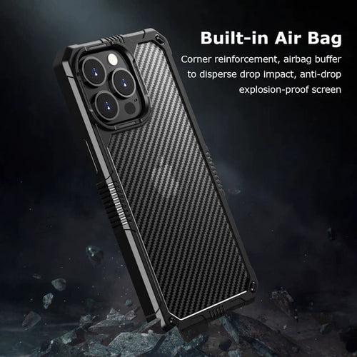 iPhone 13 Series Luxury Carbon Fiber Shockproof Antifall Case