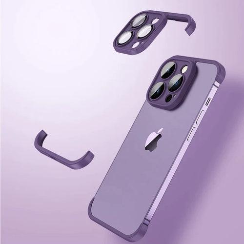 iPhone 11 Series Frameless Bumper with Glass Lens Protector Case