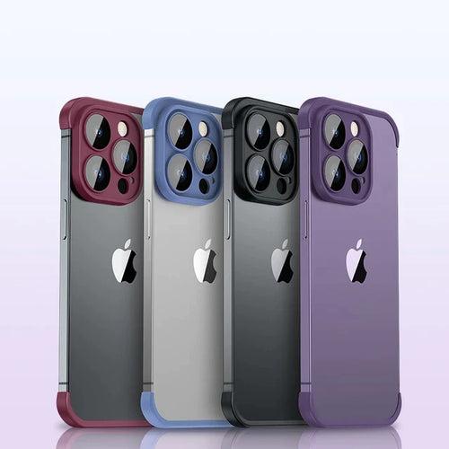 iPhone 12 Series Frameless Bumper with Glass Lens Protector Case