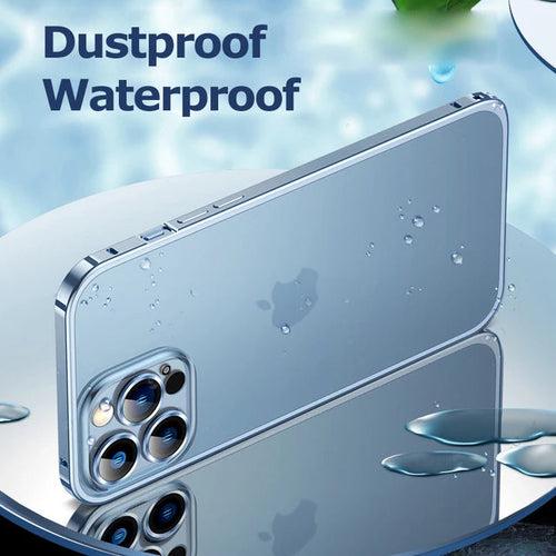 iPhone 15 Series Metal Lock Bumper Case with Lens Ring Protection