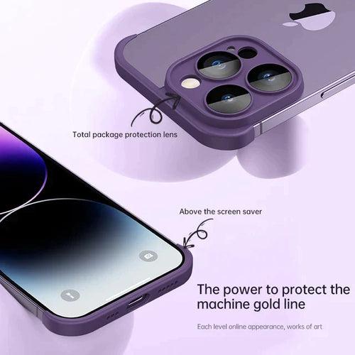 iPhone 12 Series Frameless Bumper with Glass Lens Protector Case