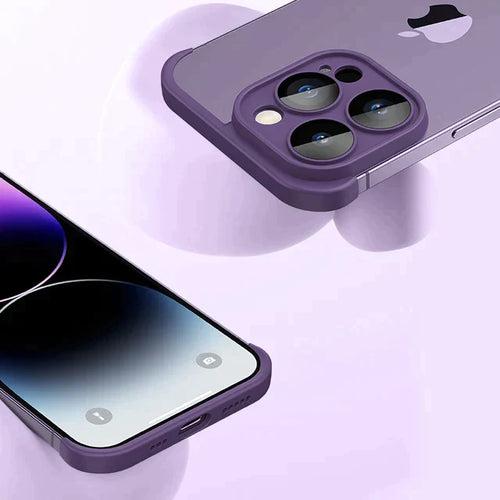 iPhone 12 Series Frameless Bumper with Glass Lens Protector Case