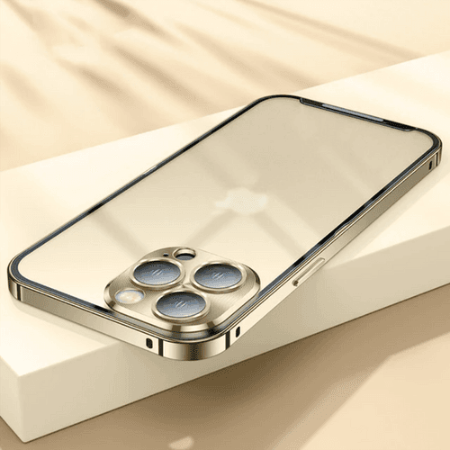 iPhone 15 Series Metal Lock Bumper Case with Lens Ring Protection