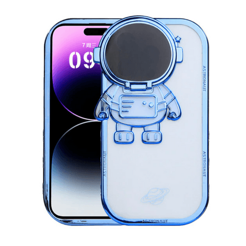 iPhone 12 Series Astronaut Lens Bracket Electroplated Phone Case