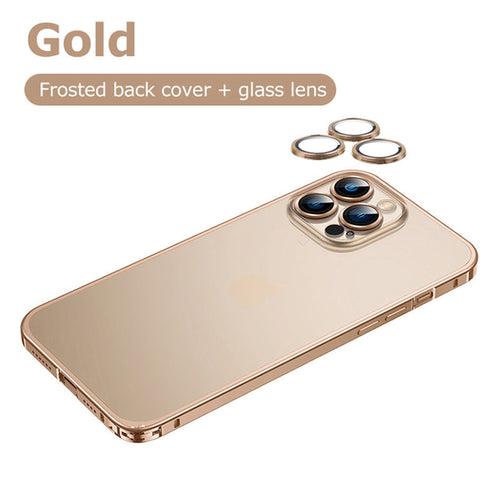 iPhone 15 Series Metal Lock Bumper Case with Lens Ring Protection