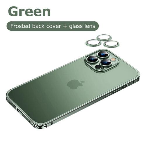 iPhone 15 Series Metal Lock Bumper Case with Lens Ring Protection