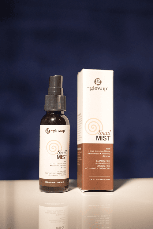 HK Glowup Snail Mist | For Plumpy and Hydrating Skin | Suitable For All Skin Types | Infused with Pure Snail Secretion, Rosewater, Aloe vera & Licorice | Paraben & Sulphate Free | For Women & Men (50ML)