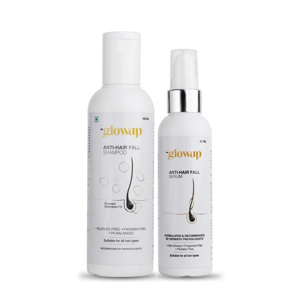 HK Glowup Anti-Hair fall Shampoo & Serum Combo