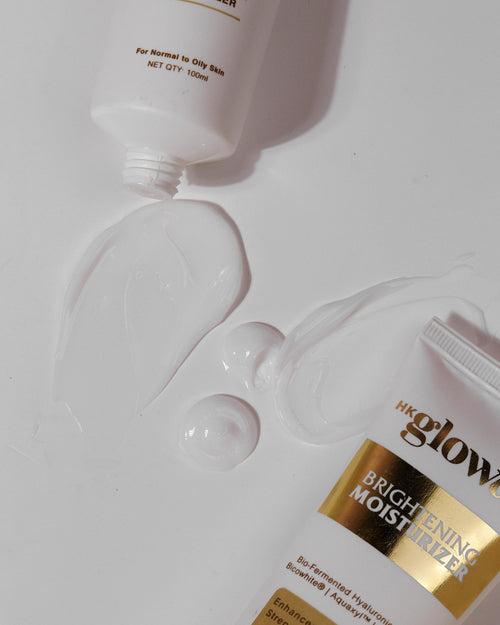 HK Glowup Brightening Moisturizer | Brightens Skin Tone - Reduces Wrinkles - Daily Use Illuminating Face, Glowing Skin, Hydration, Nourishing Moisturiser | Lightweight Non-Greasy for women & men (100 ML)
