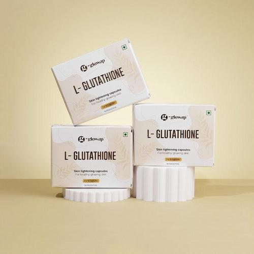 HK Glowup L- Glutathione Skin Lightening Capsules | For Healthy Glowing Skin - Immune, Antioxidant Support, Radiant & Youthful Skin For Women & Men (30 Capsules) Nutraceutical