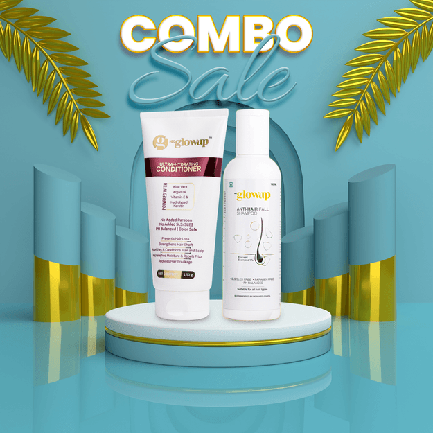 HK Glowup Anti-hair Fall Shampoo & Ultra Hydrating Conditioner Combo