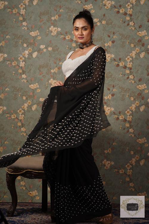 Black Pearl Paradise Saree