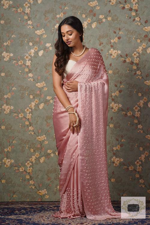 Onion Pink Pearl Paradise Saree