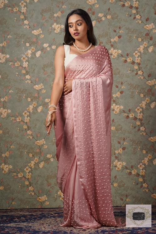 Onion Pink Pearl Paradise Saree