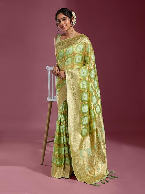 Satin Paisley Zari with Beautiful Pattu Banarasi Saree