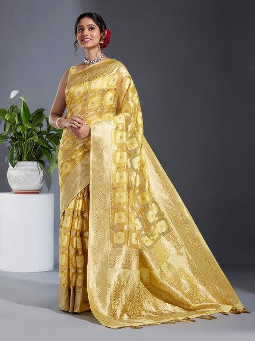 Satin Paisley Zari with Beautiful Pattu Banarasi Saree