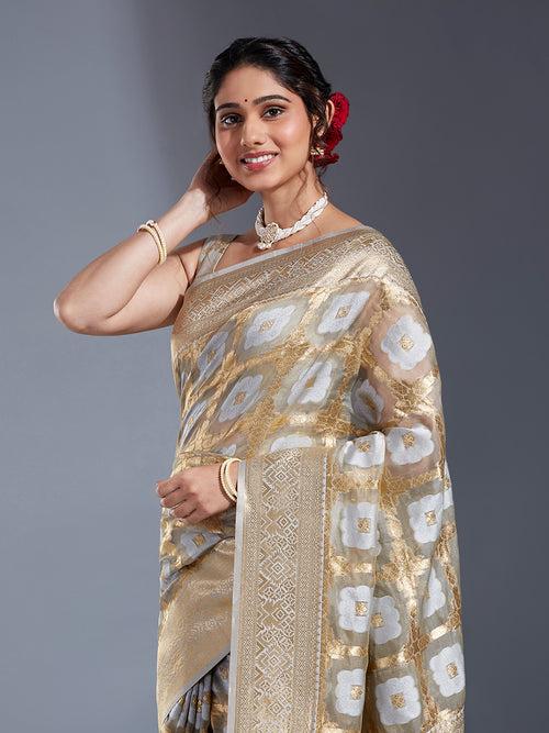 Satin Paisley Zari with Beautiful Pattu Banarasi Saree