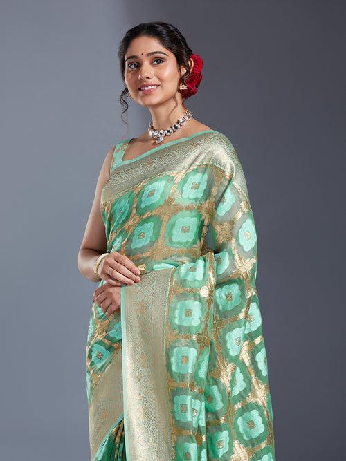 Satin Paisley Zari with Beautiful Pattu Banarasi Saree