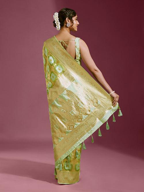 Satin Paisley Zari with Beautiful Pattu Banarasi Saree