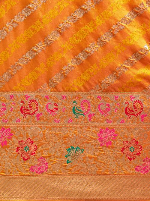 Satin Paisley Zari with Beautiful Meenakari Banarasi Saree