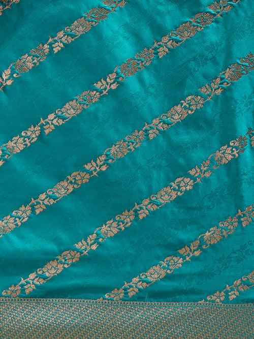 Satin Paisley Zari with Beautiful Meenakari Banarasi Saree