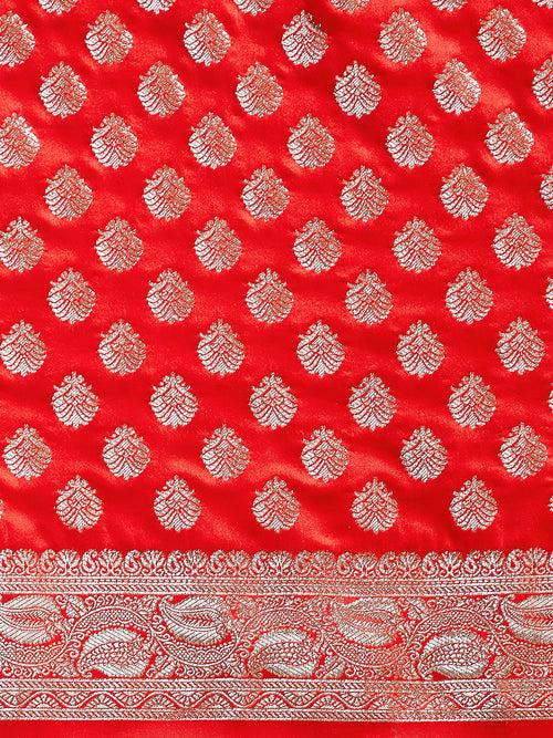 Cotton Silk Paisley Zari with Beautiful Ethnic Motifs Banarasi Saree