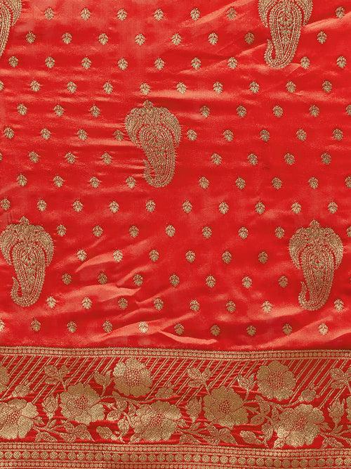 Cotton Silk Paisley Zari with Beautiful Ethnic Motifs Banarasi Saree